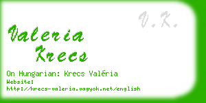 valeria krecs business card